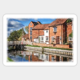 Cottages By The Swing Bridge Sticker